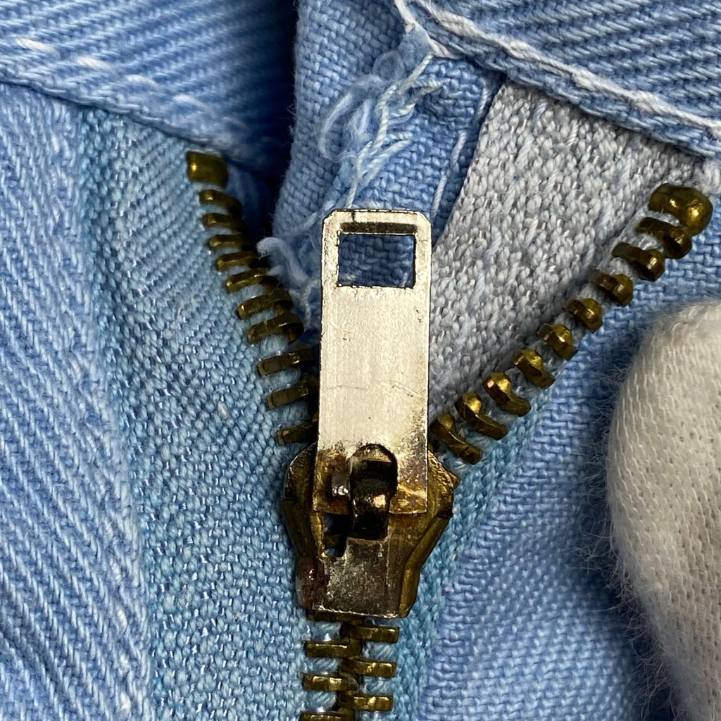 推定60年代 Levi's リーバイス / コットンツイル パンツ 白タブBIG E 片ツメIDEAL ボタン裏点々刻印 ブルー SIZE:W84cm