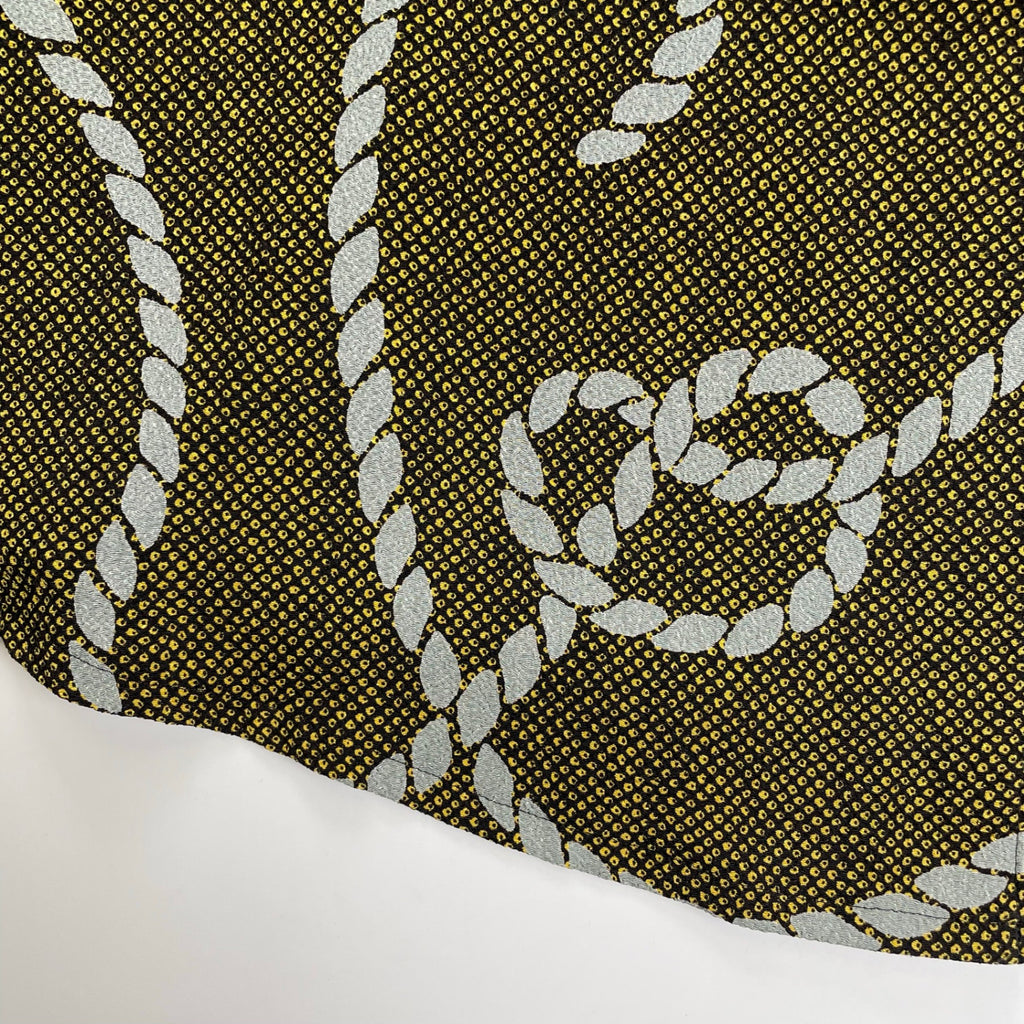 詩仙堂 Hitoshi Tamura / ロープ柄 しめ縄 ちりめん ノーカラージャケット 参考定価：30,000程度 SIZE:FREE