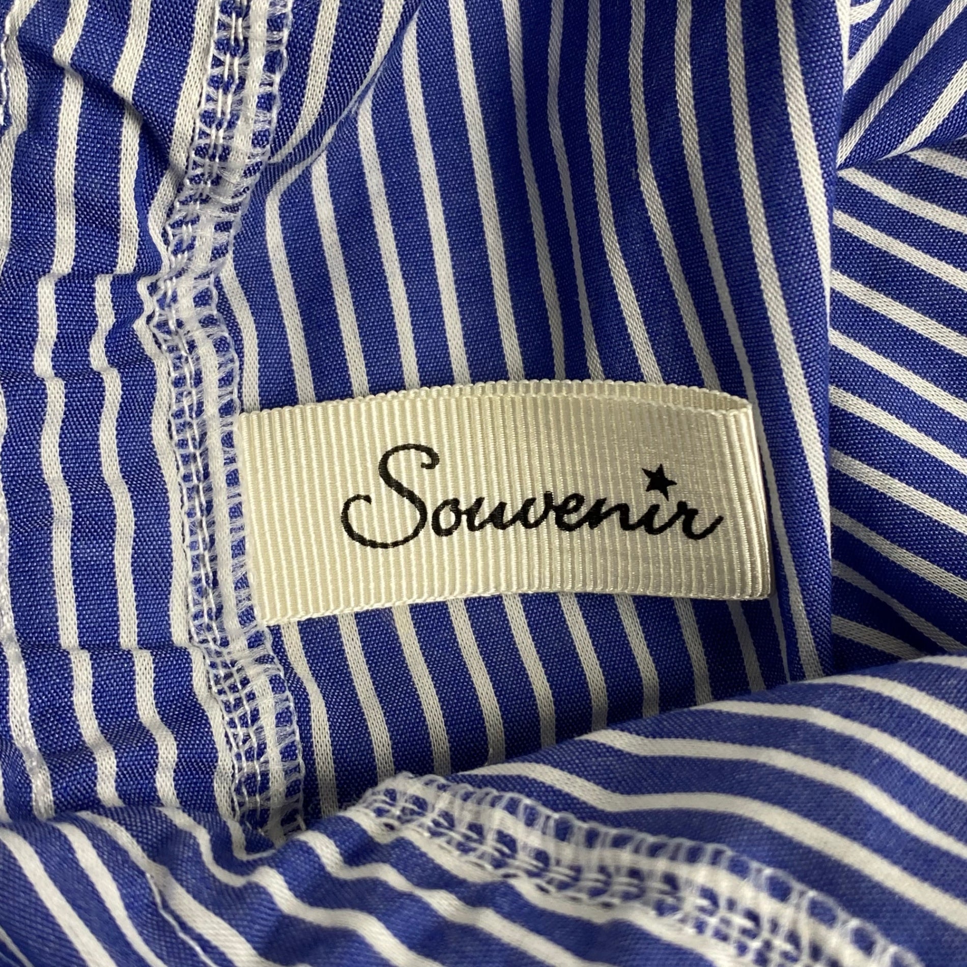 Souvenir スーベニア / 切替ミックスシャツスカート MADE IN ITALY 参考定価：22,000程度 SIZE:FREE