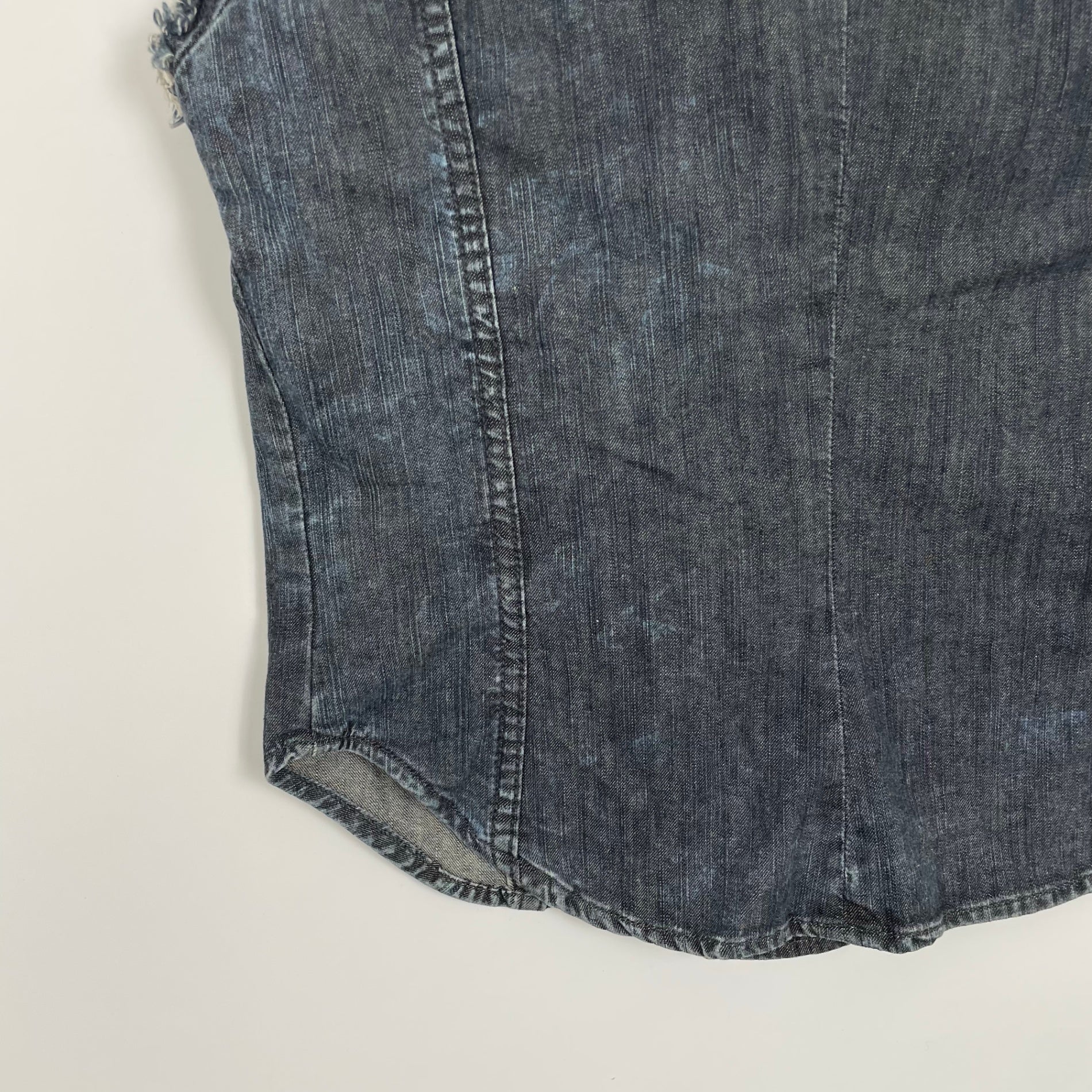 DIESEL ディーゼル / 00sライダースフェードデニムベスト SIZE:M