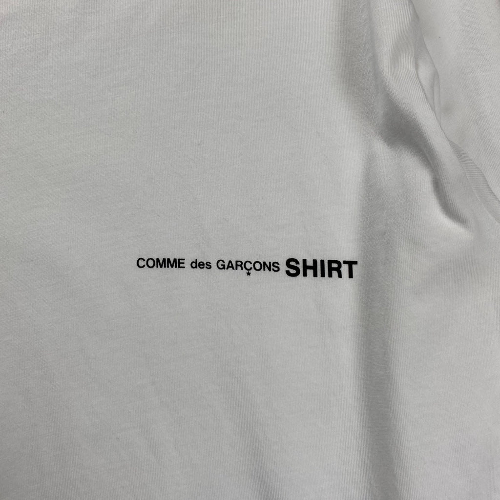COMME des GARCONS SHIRT コムデギャルソン シャツ / シンプルロゴ 長袖Tシャツ ホワイト SIZE:X(L程度)