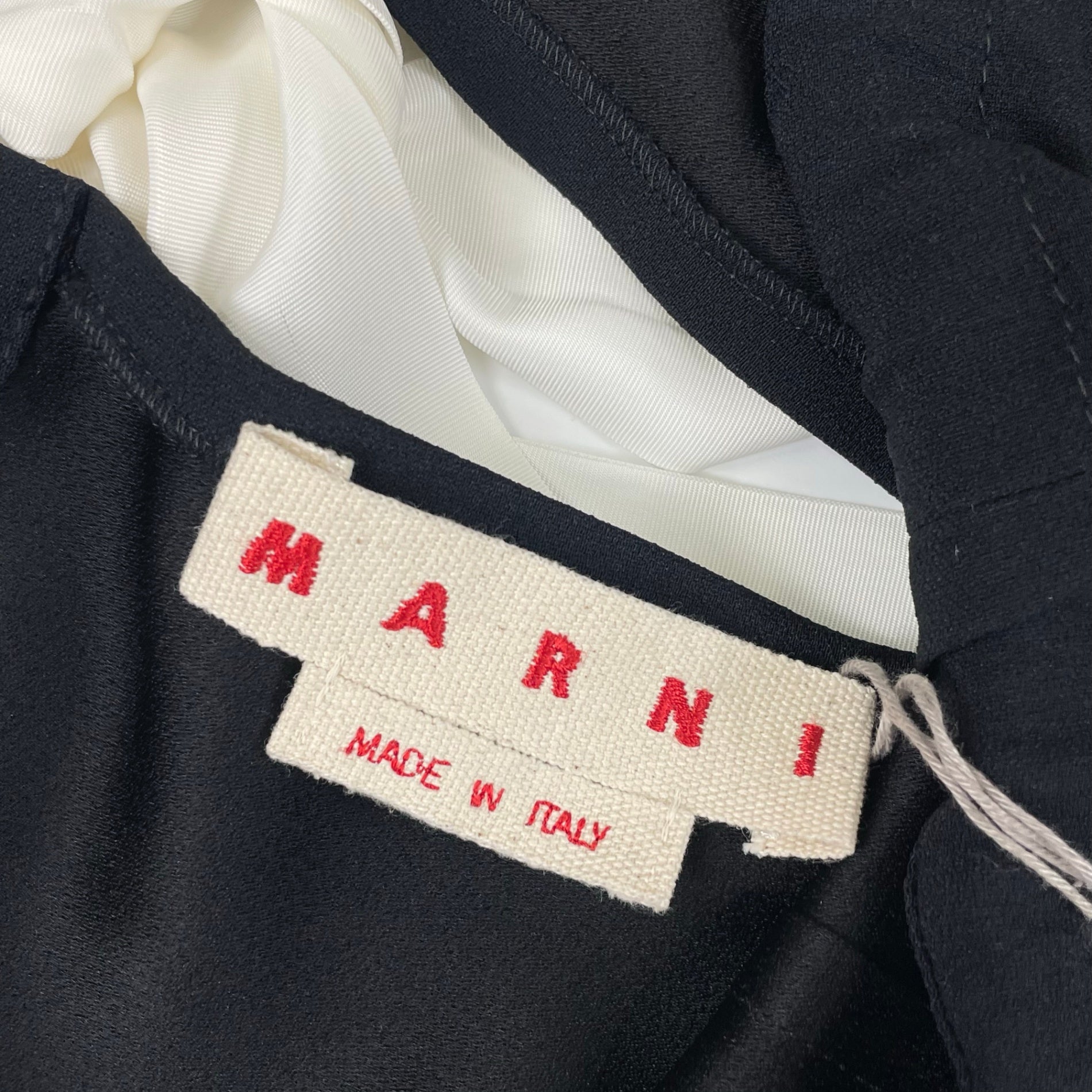 MARNI マルニ / バックリボン フロントギャザーワンピース 未使用品 参考定価：148,000+tax SIZE：42(L程度)