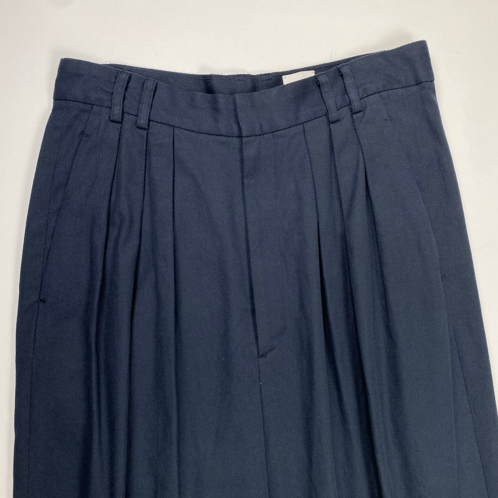 6(ROKU) BEAUTY＆YOUTH ロク ビューティー＆ユース / タックマキシスカート ネイビー 24SS 参考定価：22,000+tax SIZE:38