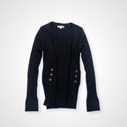 PAULE KA ポール カ / リブニットタイトカーディガン メリノウール ブラック 参考定価：50,000程度 SIZE:S