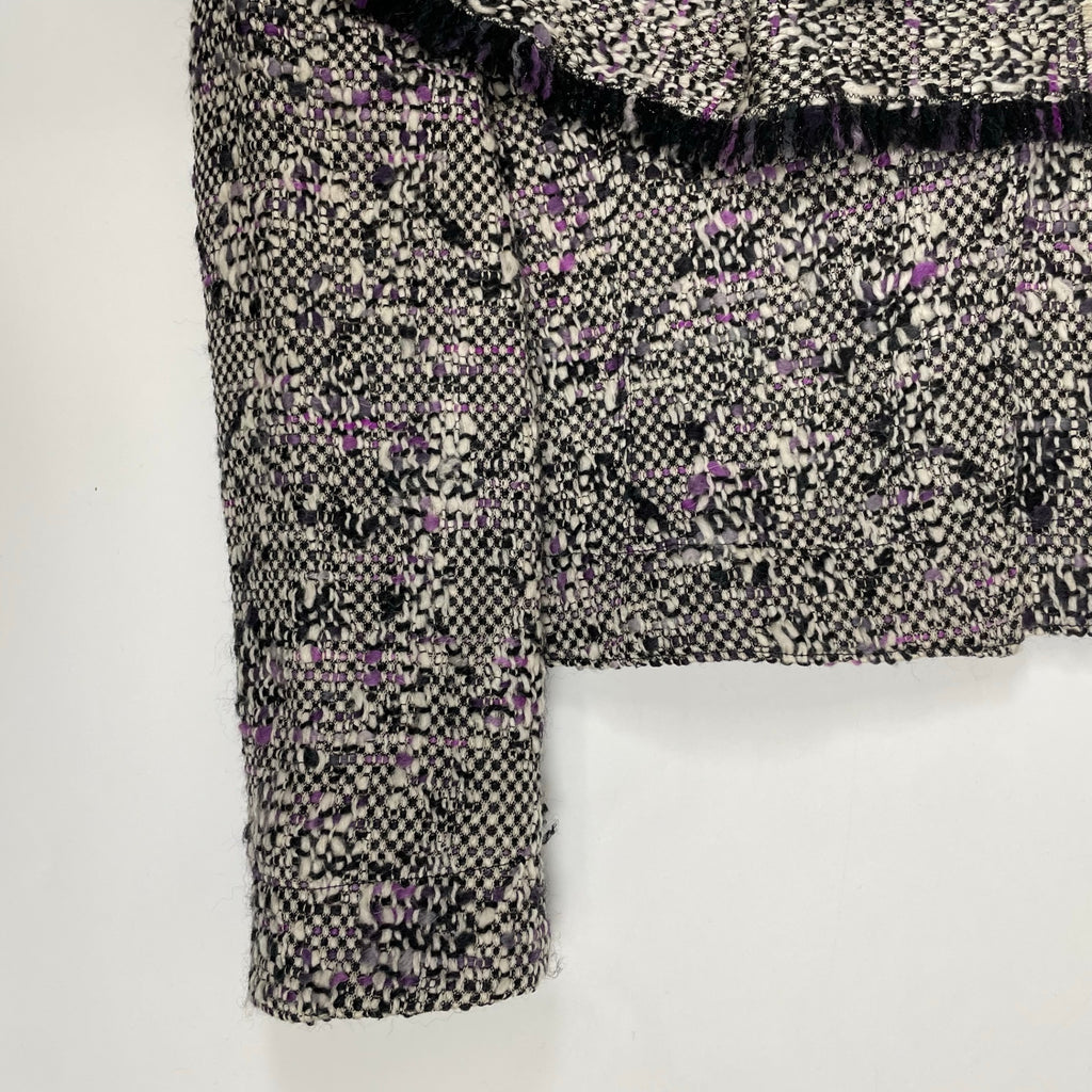 ARMANI COLLEZIONI アルマーニ コレッツォーニ / バージンウール ツイードビッグカラージャケット 参考定価：100,000程度 SIZE：40