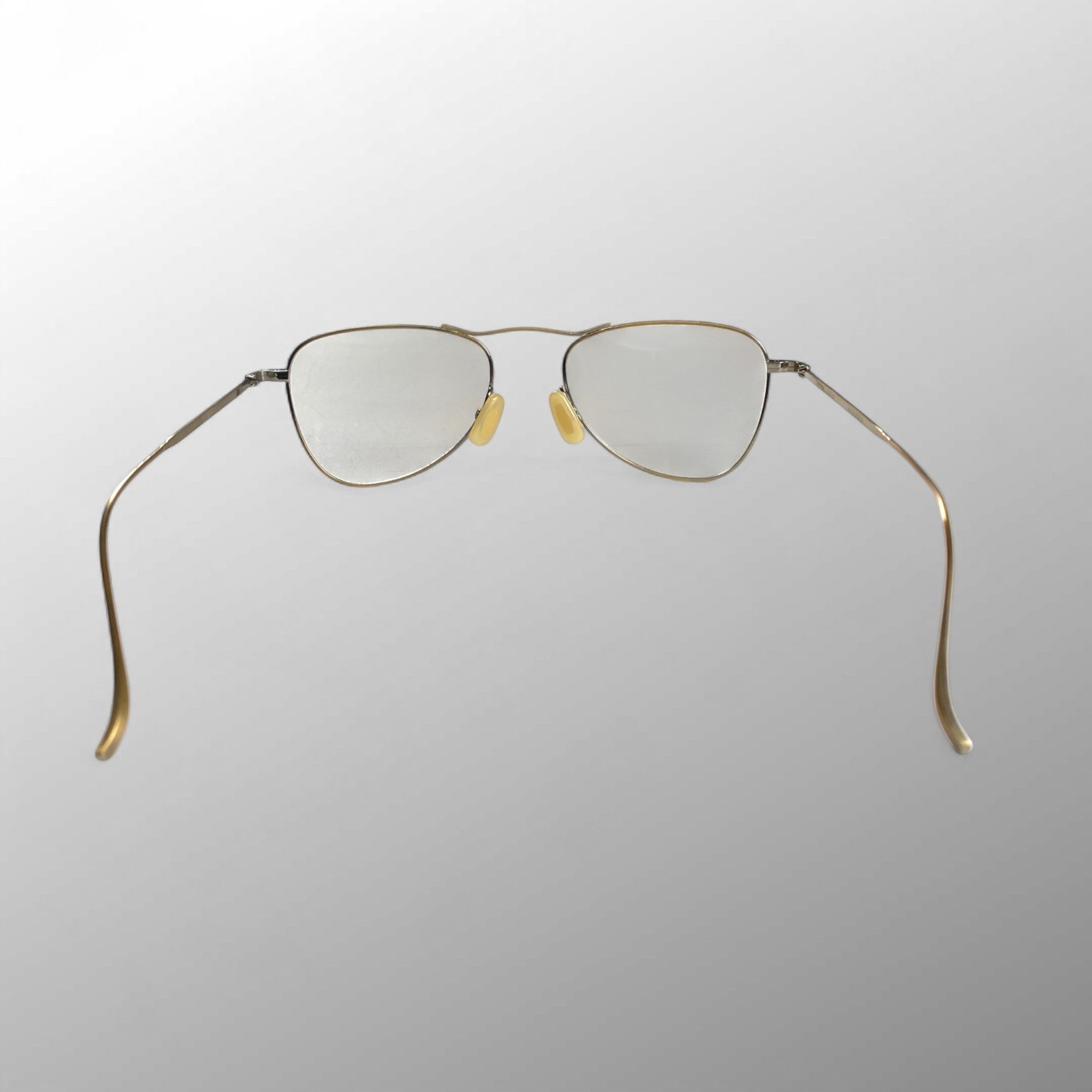 【美品】 金子眼鏡 VINTAGEライン / ティアドロップ型ハイブリッジ KV-167 度なしクリアレンズ 参考定価：40,000+tax