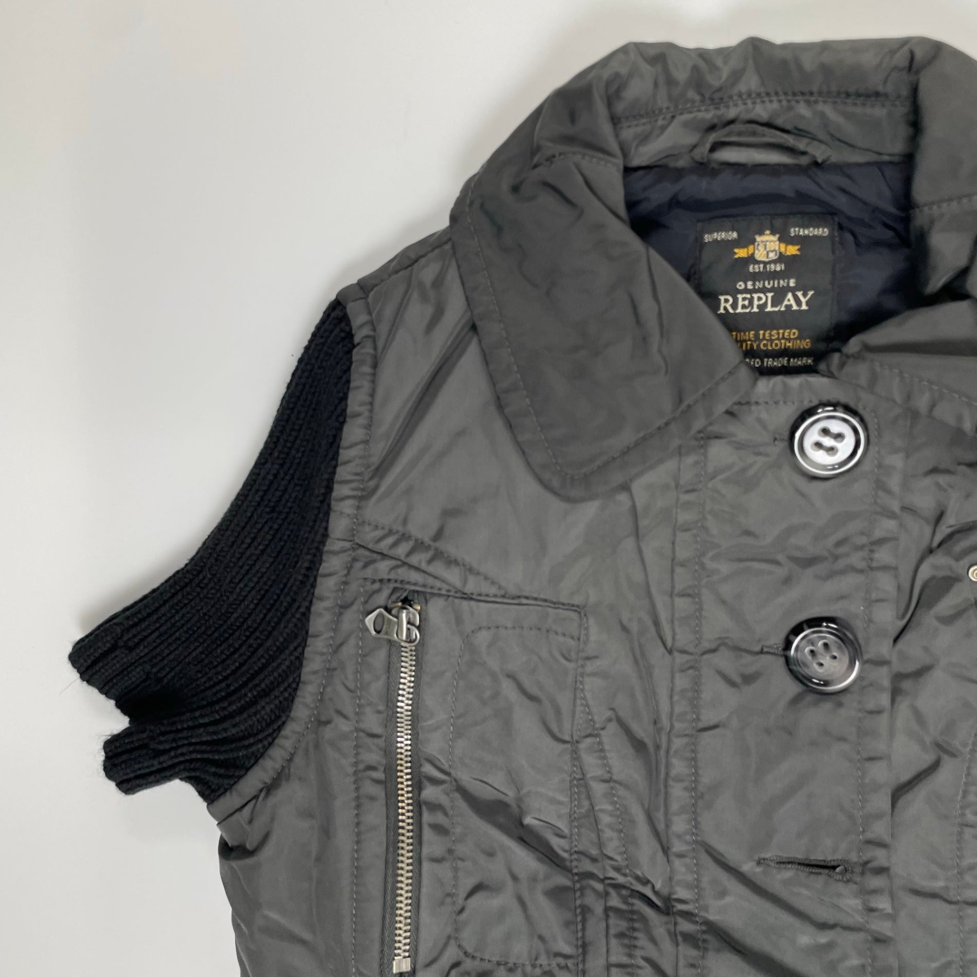 REPLAY リプレイ / ギミックベスト ブラック Y2K SIZE：XS