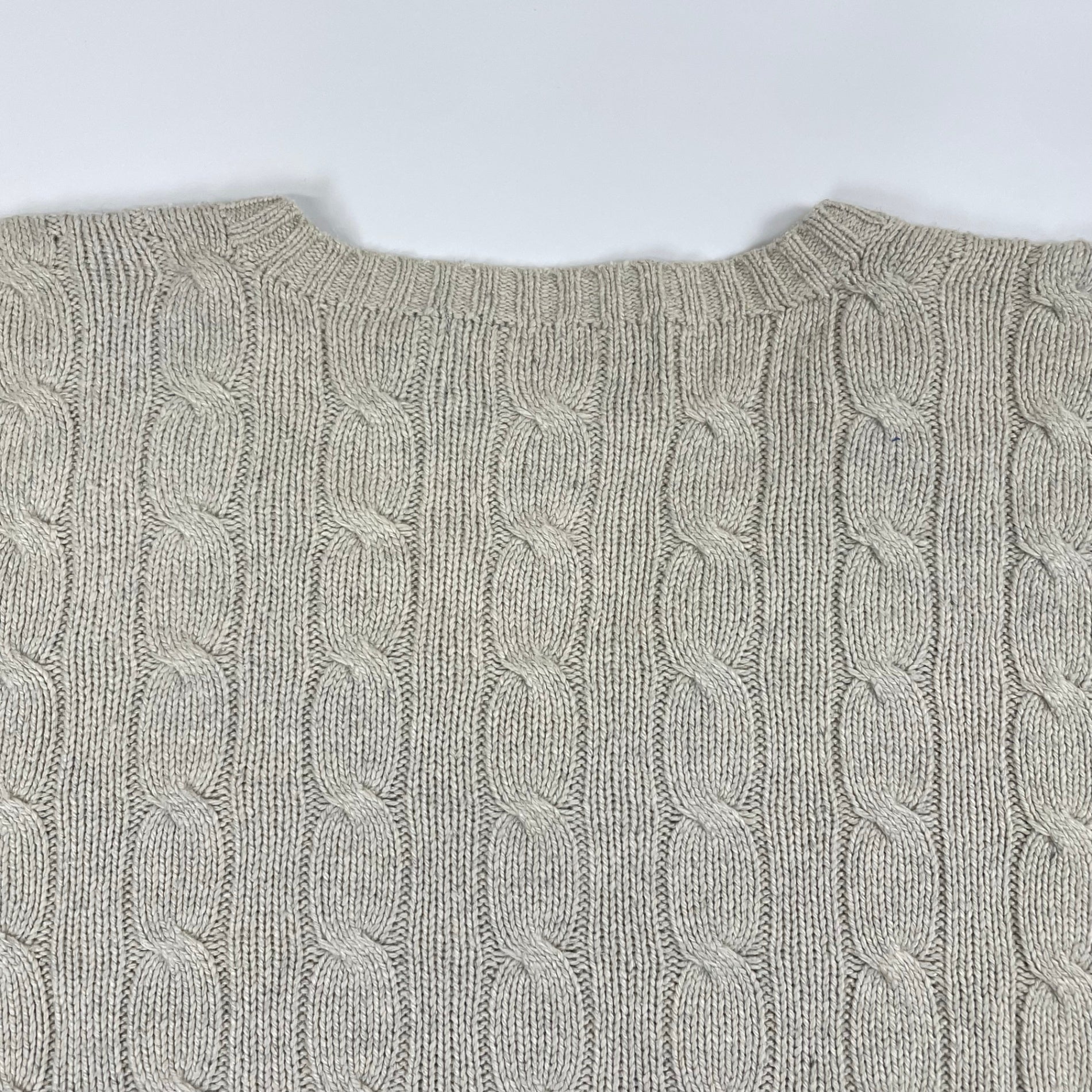 Polo by Ralph Lauren ポロバイ ラルフローレン / 90s ピュアシルク ケーブルVネックニット SIZE:M