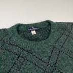 Euro Vintage ユーロヴィンテージ / ヴィンテージ モヘヤMIX アーガイルニット MADE IN ITALY SIZE：50