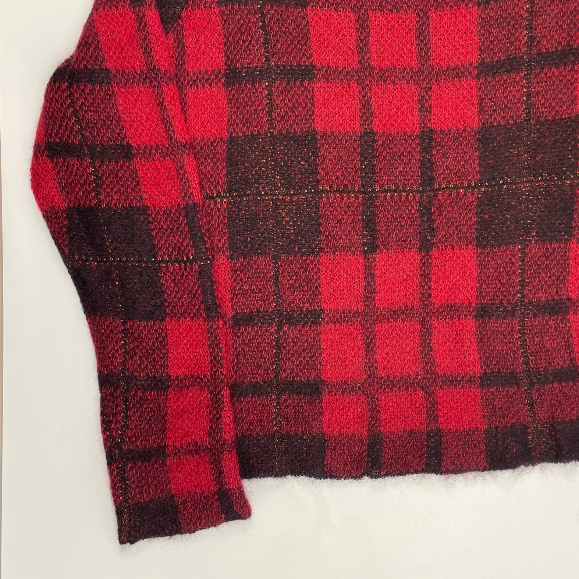 LIVIANA CONTI リビアナコンティ / モヘヤMIXチェックニット 参考定価：32,000程度 SIZE:42