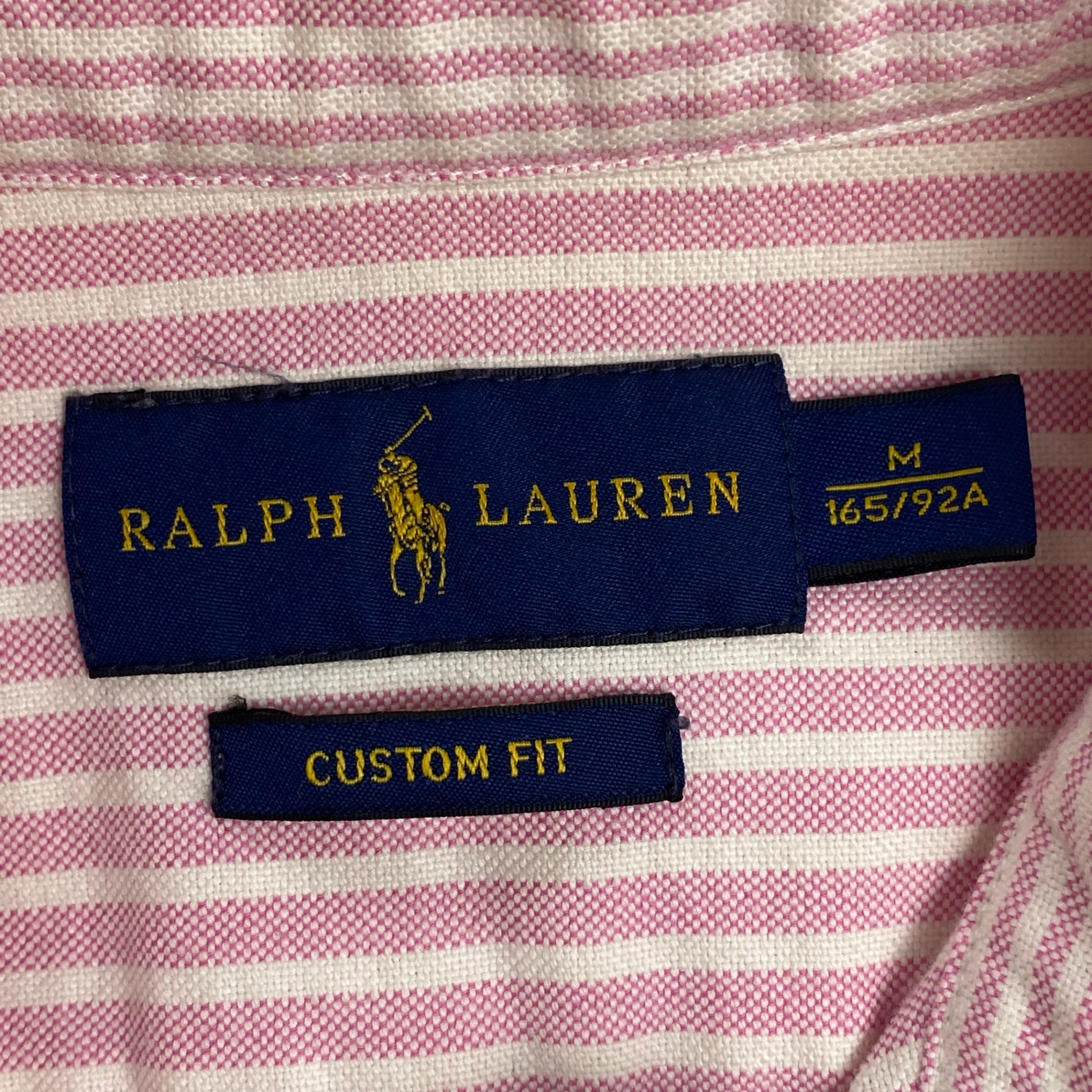 RALPH LAUREN ラルフローレン / ボタンダウン ストライプシャツ 現行タグ 参考定価：20,000程度 SIZE：M