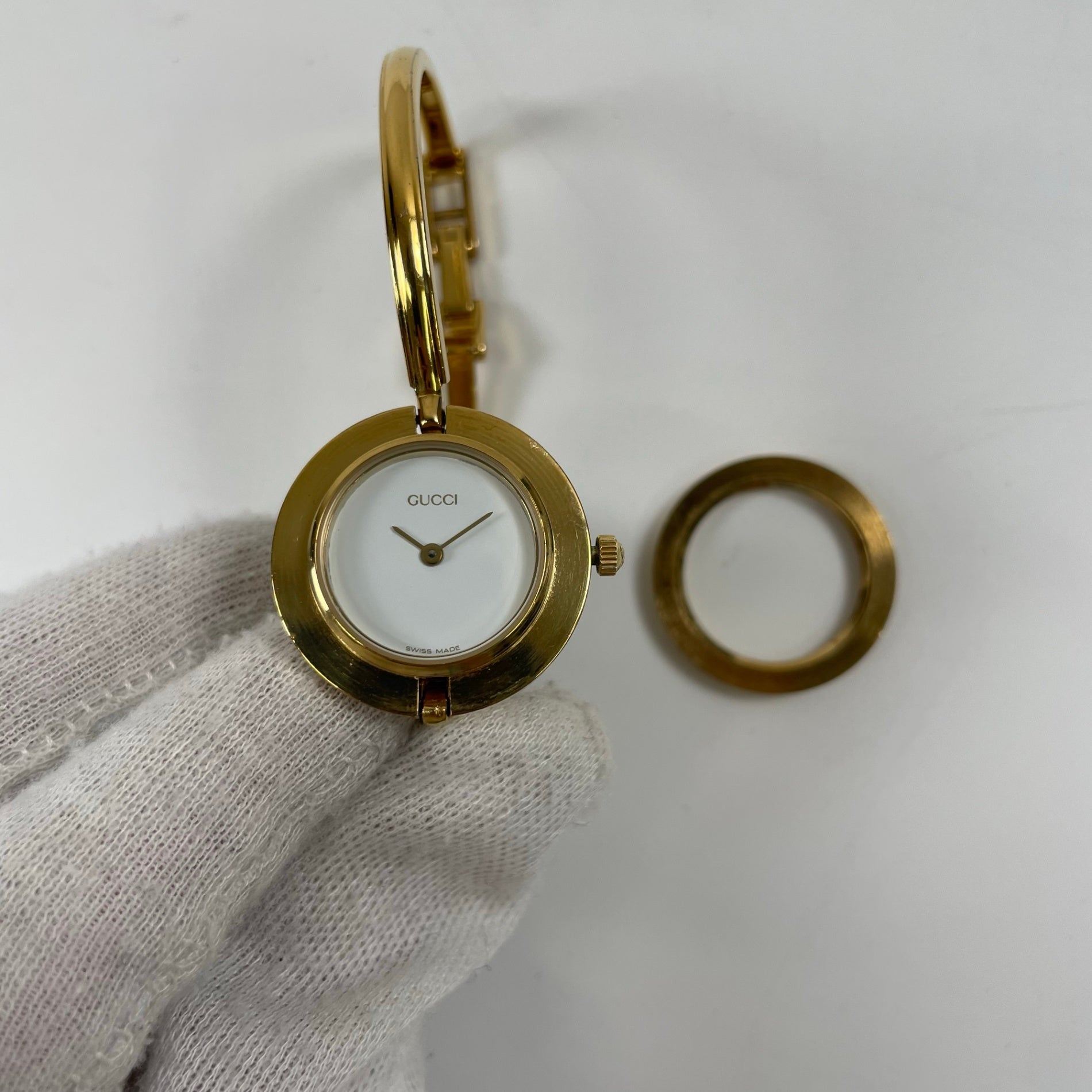GUCCI グッチ / チェンジベゼル リストウォッチ 11リング 電池交換済 腕回り16cm(Mサイズ)