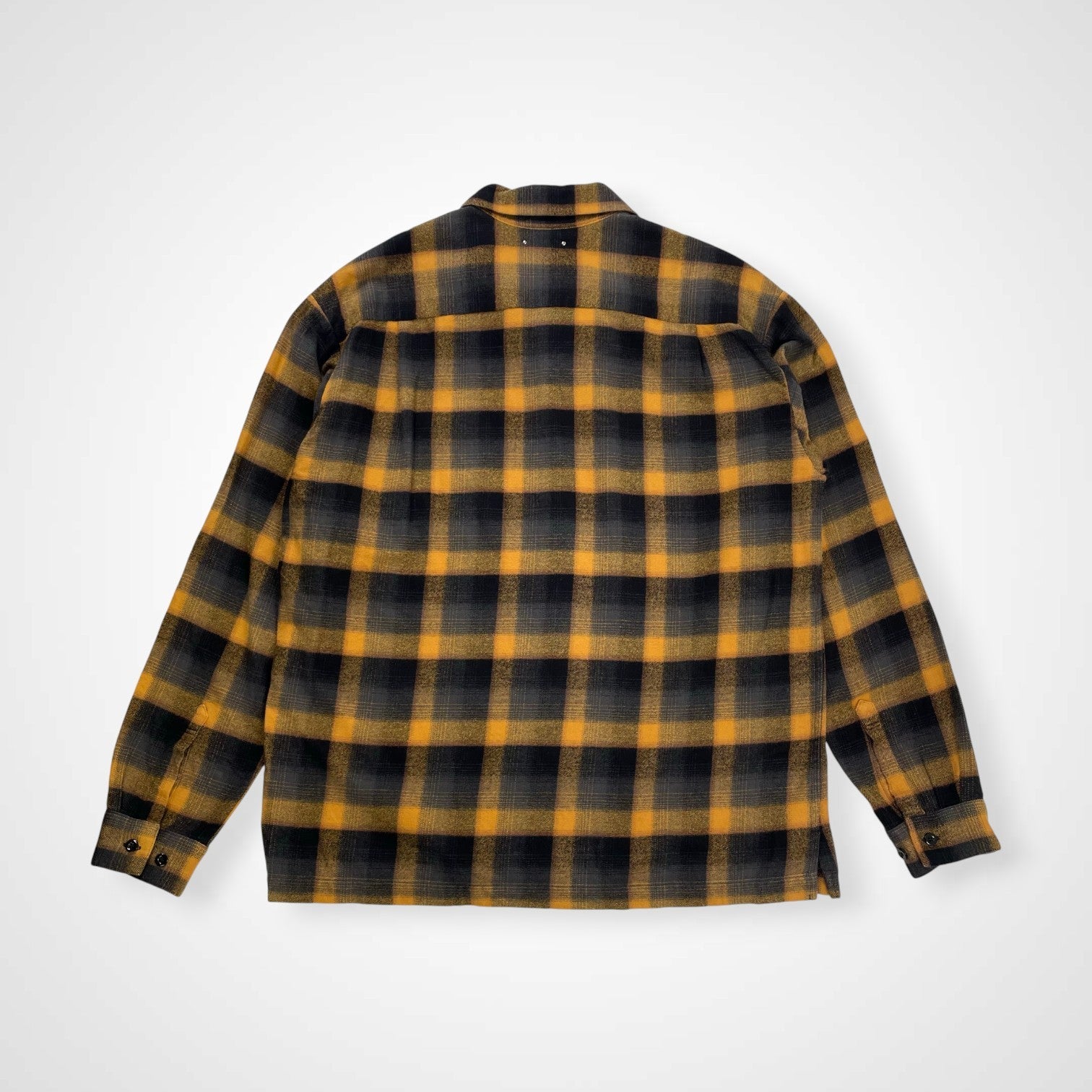 MINEDENIM マインデニム / C.R Flow Ombre Check Open Collar L/S SH