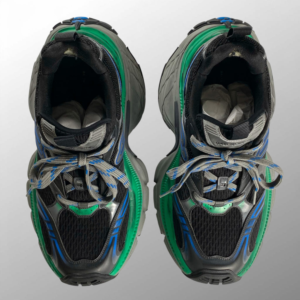 【鑑定済み】 BALENCIAGA バレンシアガ / 10XL ローカットスニーカー 希少カラー ブラック グリーン ダメージ加工 784344 SIZE：27.5