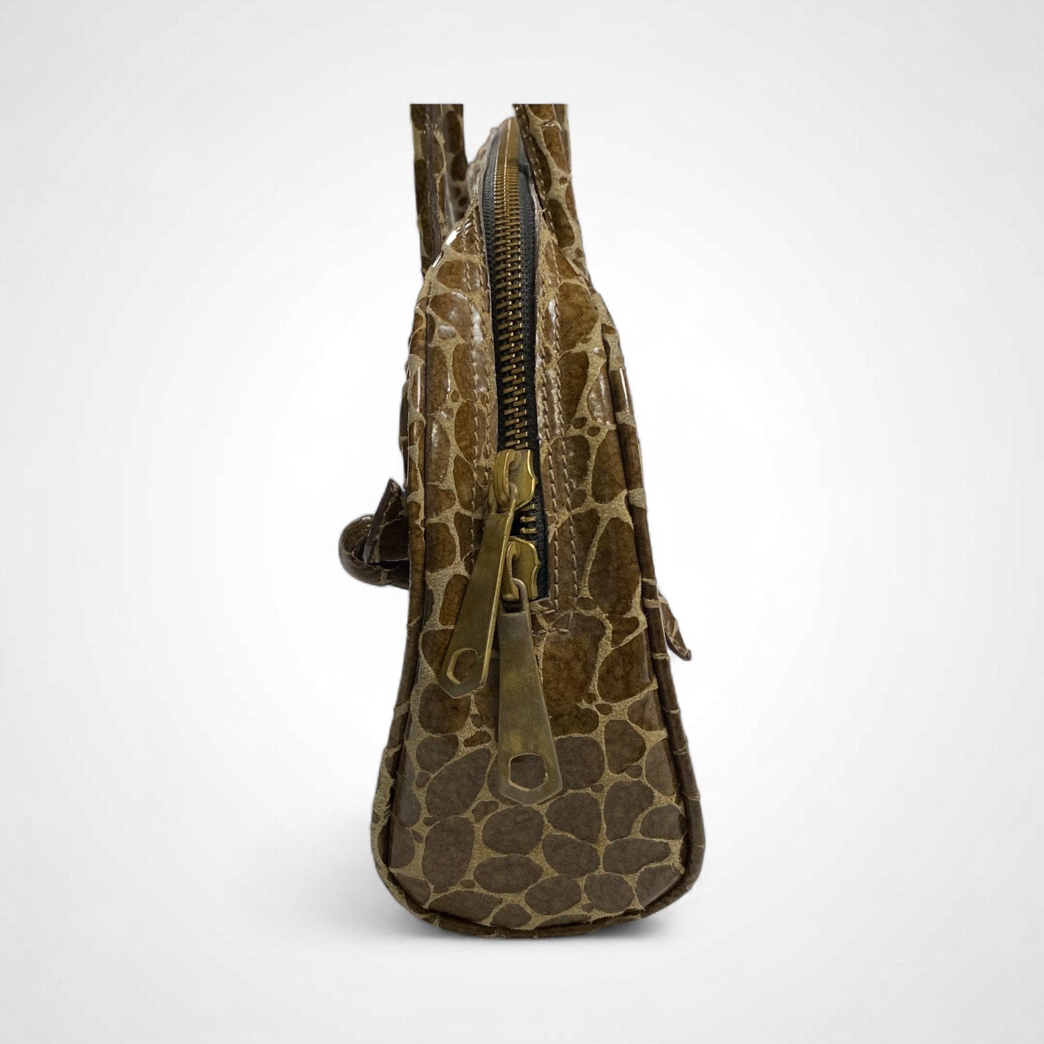 collection PRIVEE? コレクション プリヴェ / キリン柄 ハンドバッグ ボストン型 参考定価：85,000程度