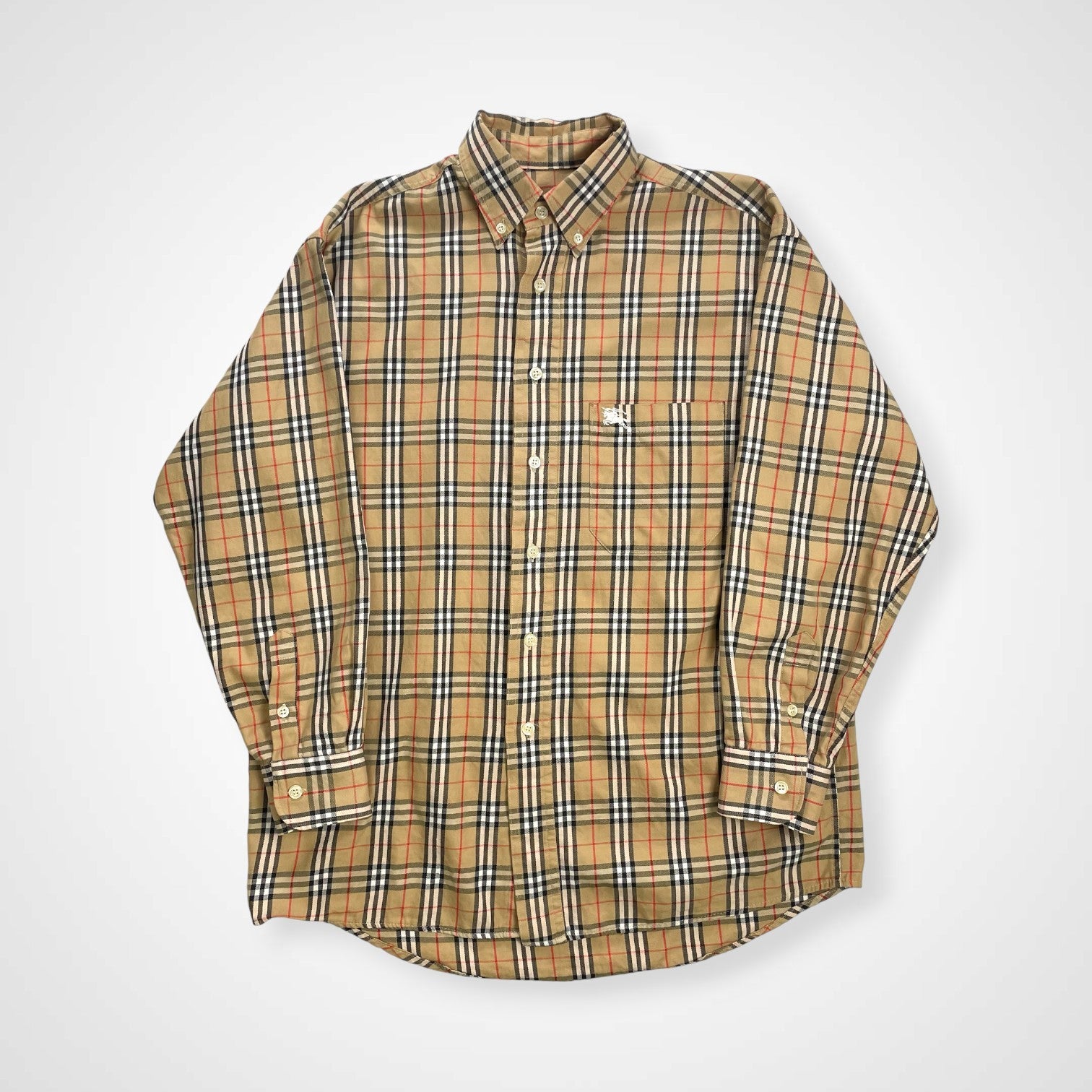 Burberrys バーバリーズ / 英国製 ボタンダウン ノヴァチェックシャツ SIZE：M