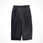 nonnotte / Shadow Herringbone Flannel Draping 5-Tuck Wide Trousers 参考定価：53,000+tax SIZE:4