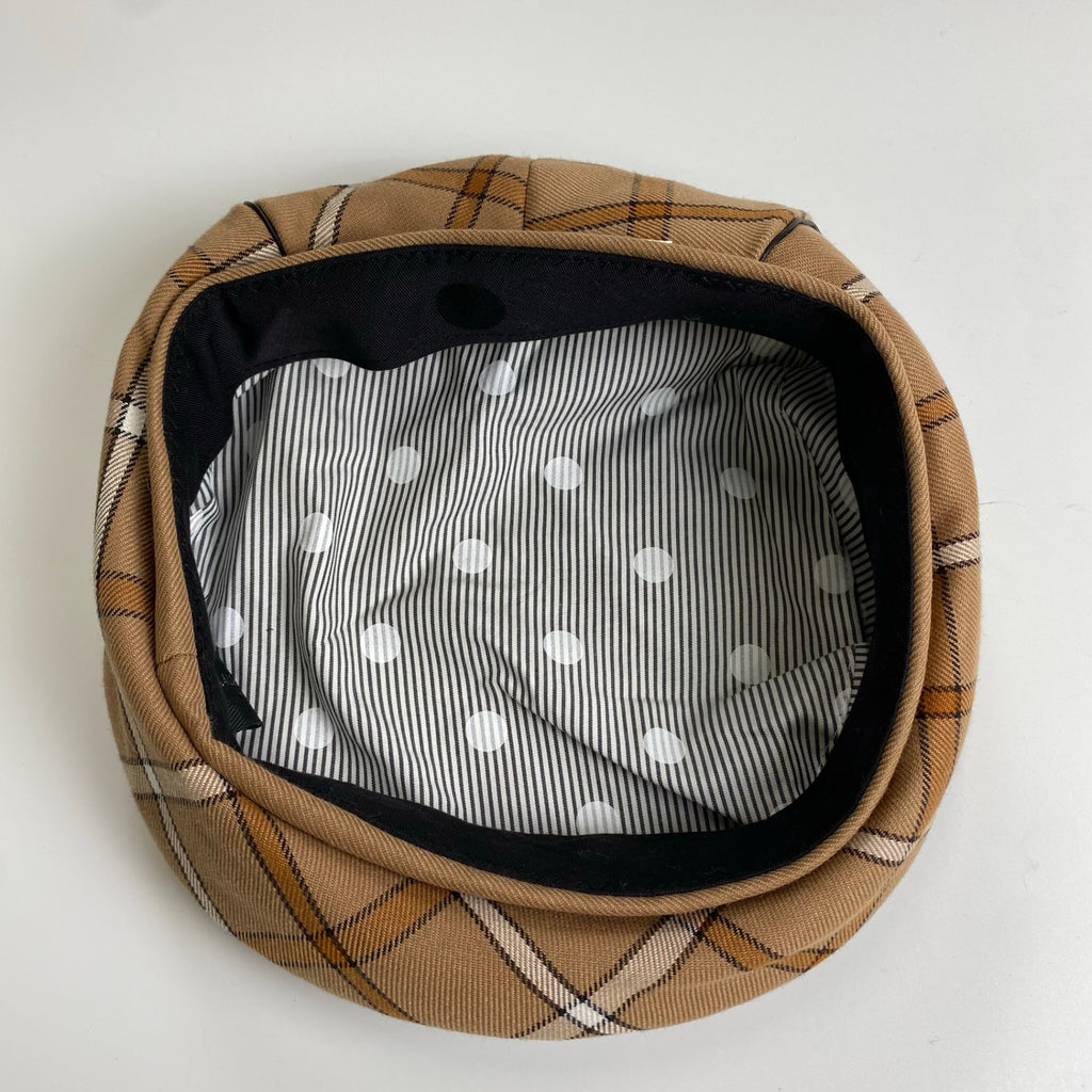 CA4LA カシラ / チェック柄 ベレー帽 参考定価：9,000程度 頭囲：58cm