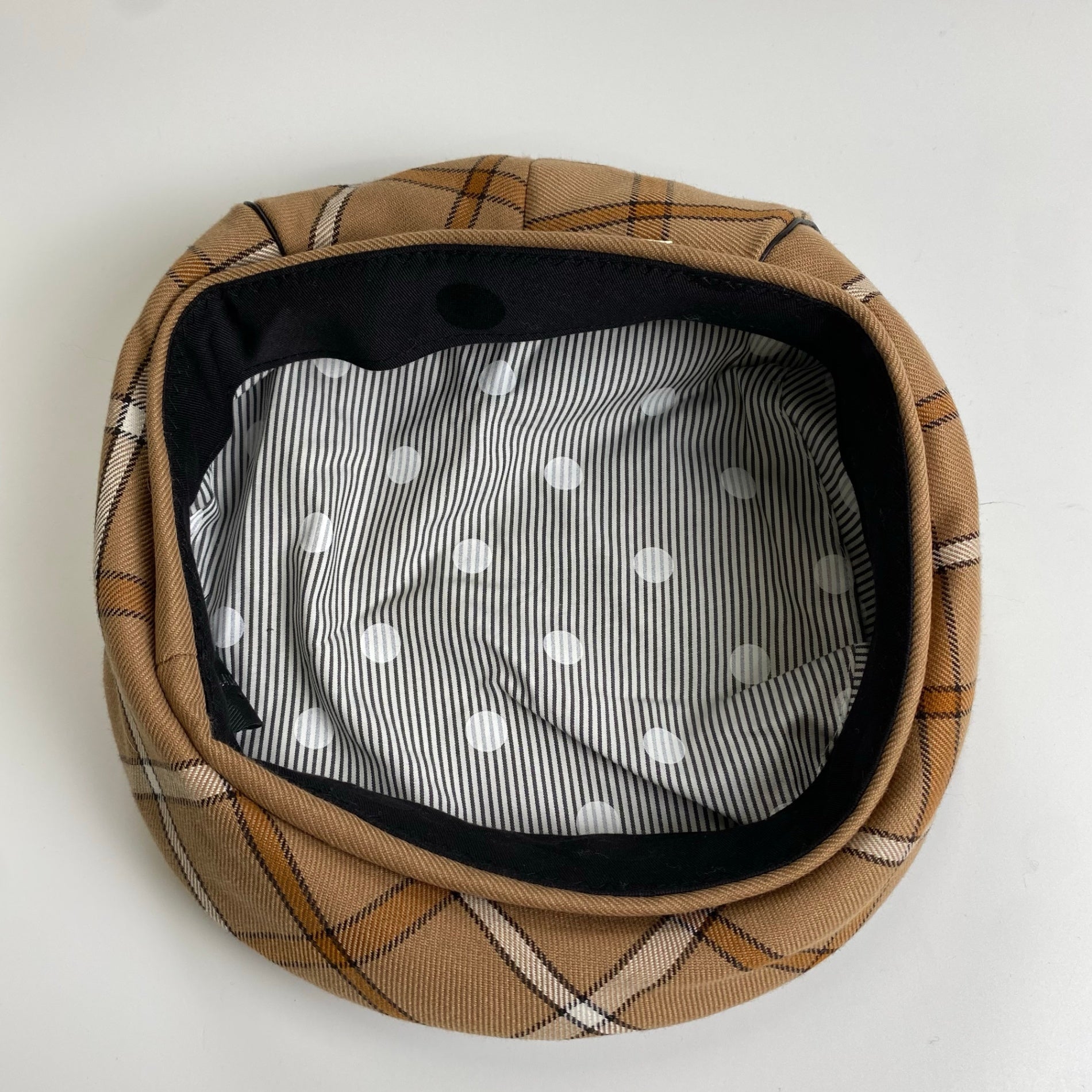 CA4LA カシラ / チェック柄 ベレー帽 参考定価：9,000程度 頭囲：58cm