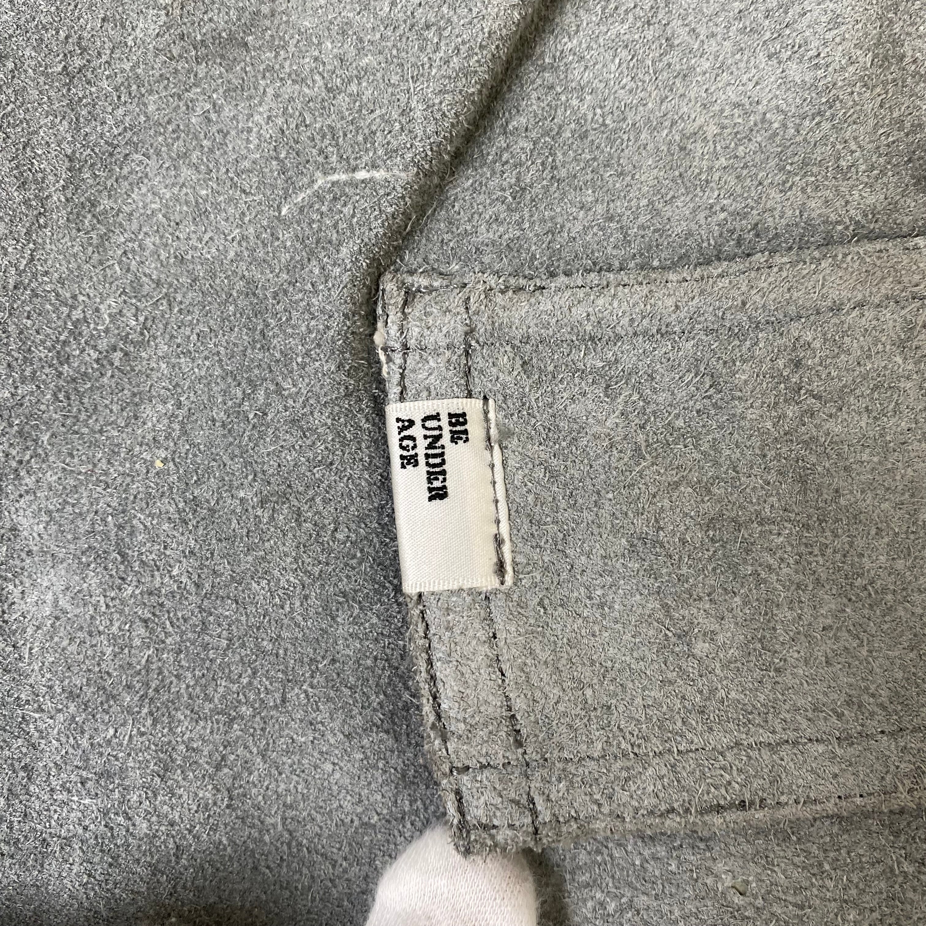 HFA 藤原ヒロシ着用モデルのサンプリング BE UNDER AGE スウェード ひざ下 ハーフパンツ