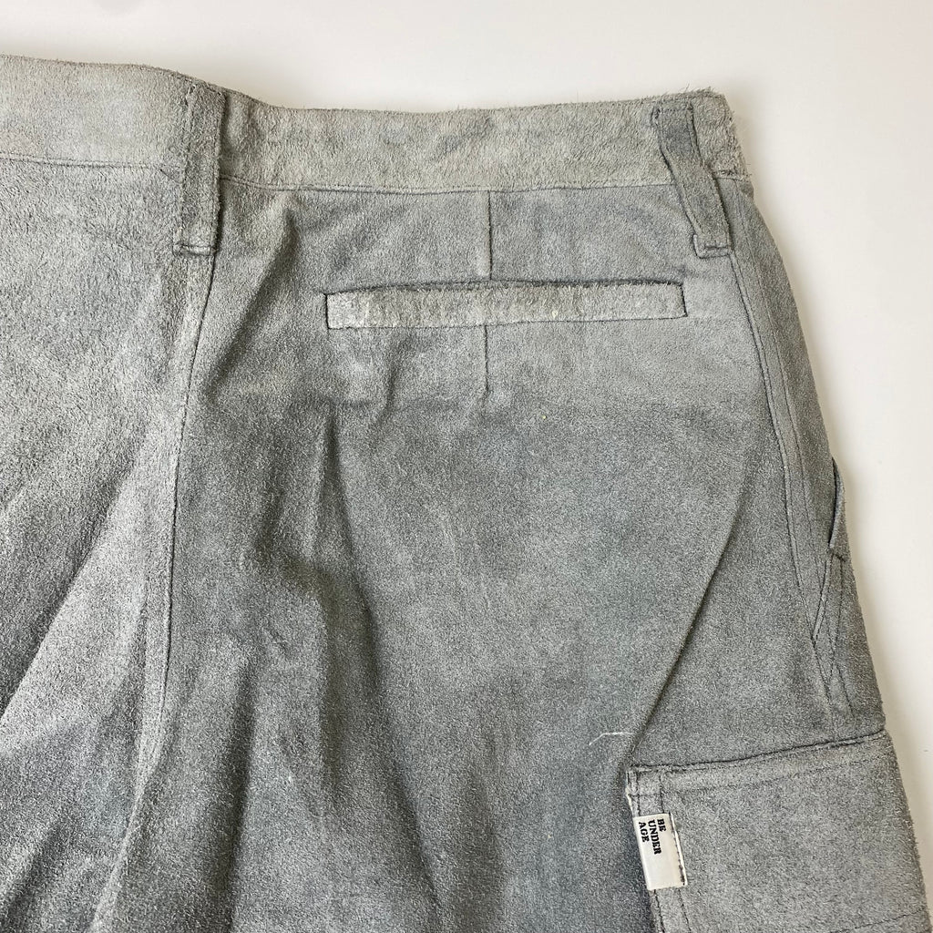 HFA 藤原ヒロシ着用モデルのサンプリング BE UNDER AGE スウェード ひざ下 ハーフパンツ