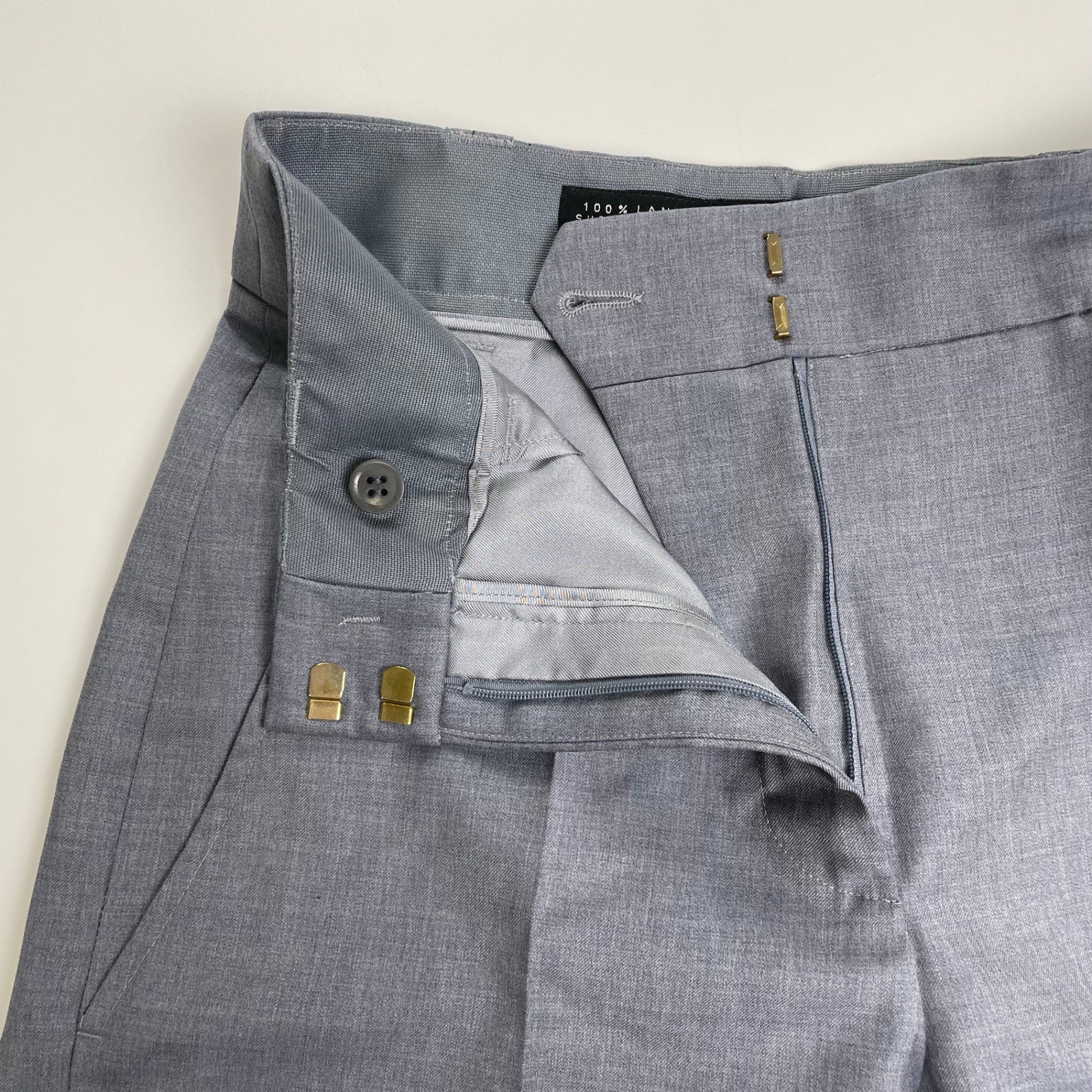 GIORGIO ARMANI ジョルジオ アルマーニ / Super150's スラックス ブルーグレー イタリア製 参考定価：200,000程度 SIZE：38(M程度)