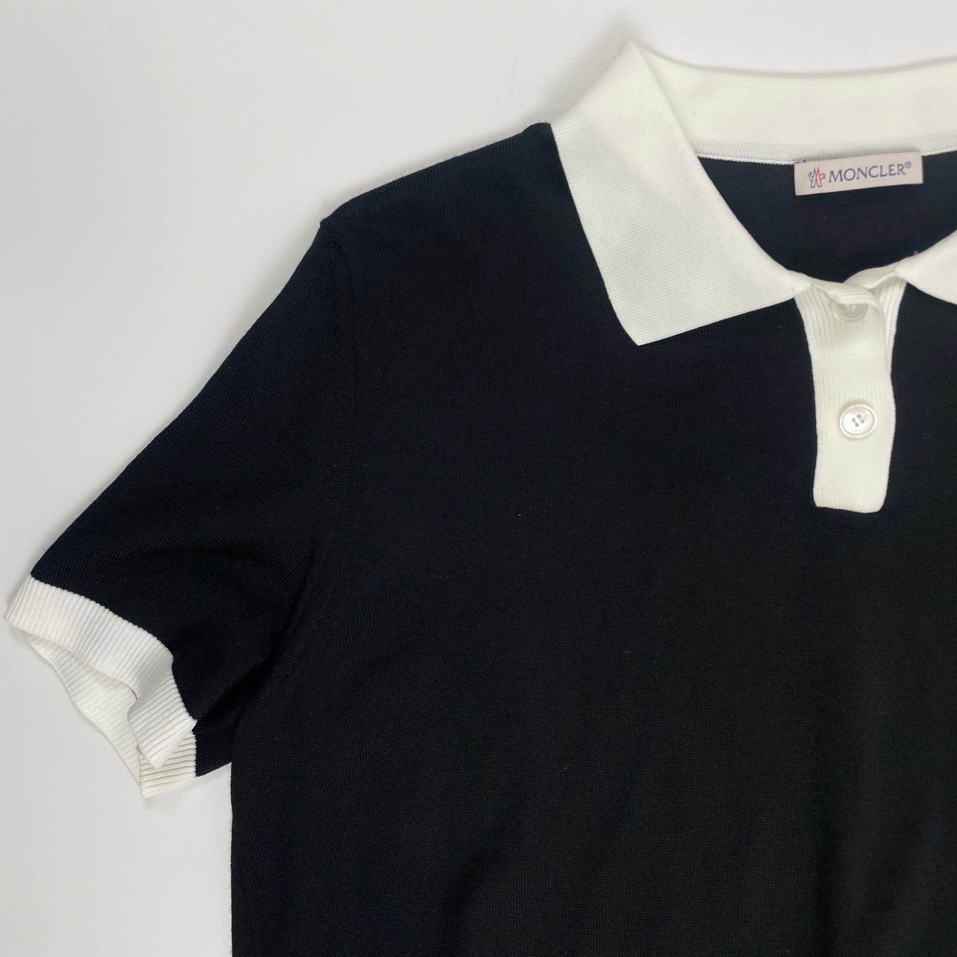 MONCLER モンクレール / POLO TRICOT ニットポロシャツ 参考定価：80,000程度 SIZE：M