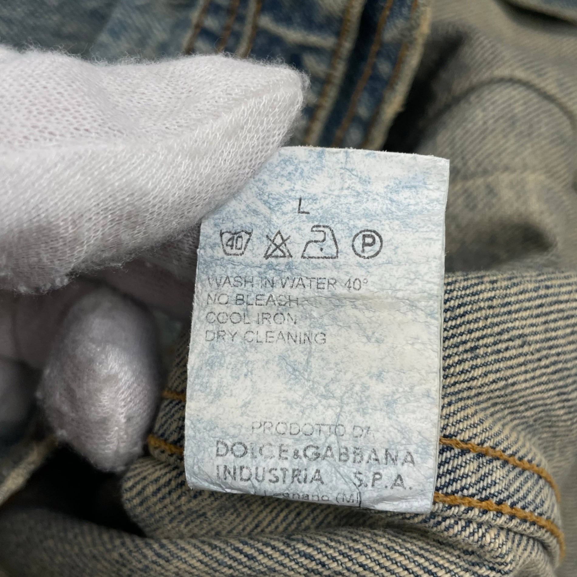 DOLCE＆GABBANA ドルチェ＆ガッバーナ / 02AWクラッシュデニムジャケット インディゴ  SIZE:46
