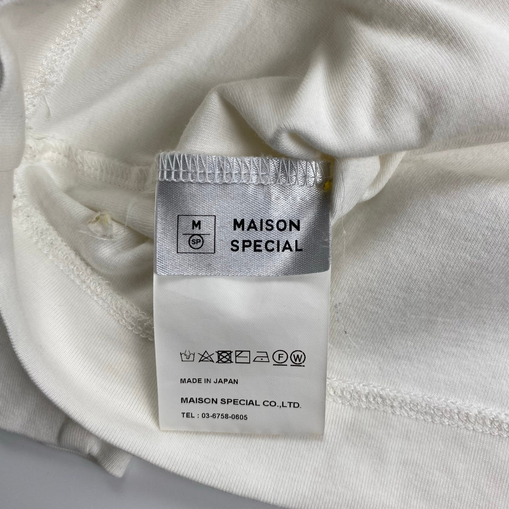MAISON SPECIAL メゾンスペシャル / LOTUSウルトラファインスムースプライムオーバーロングカットソー ホワイト SIZE：46(L程度)