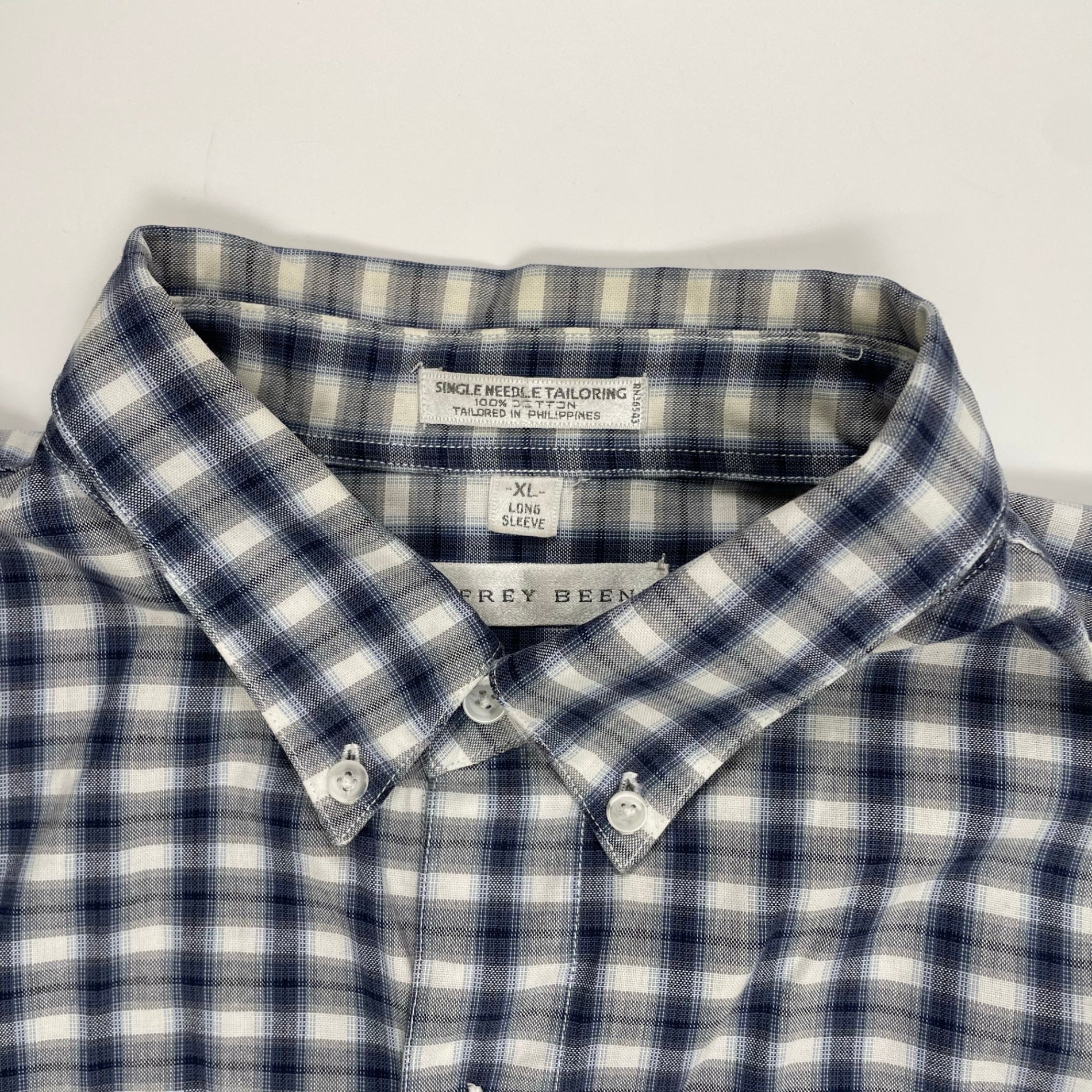 VINTAGE ヴィンテージ / GEOFFREY BEENE オンブレ風 BDチェックシャツ SIZE:XL