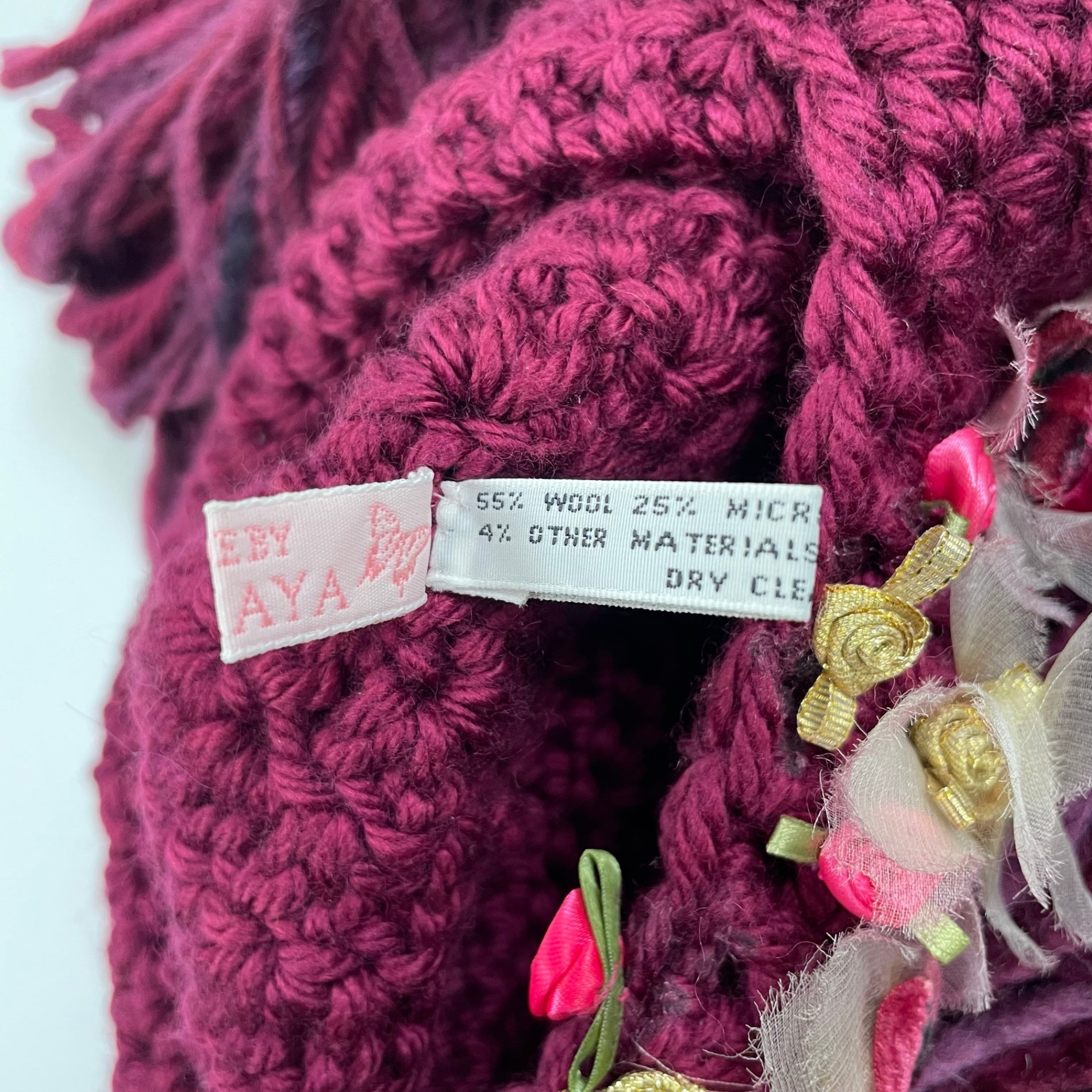 DOMAKAYA ドマカヤ / ロングイヤーハンドニット帽 英国製