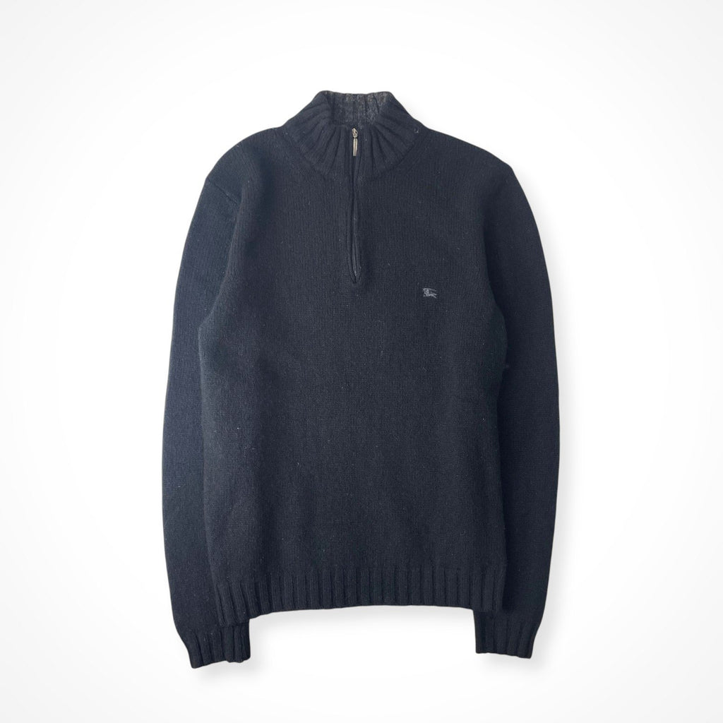 BURBERRY LONDON / シェットランドウール ハーフジップニット イタリア製 参考定価：64,000程度 SIZE:M