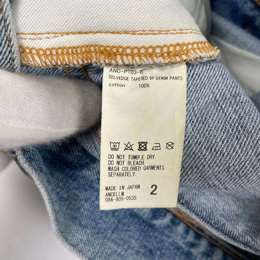 ANCELLM / SELVEDGE TAPERED 5P DENIM PANTS 参考定価：34,000+tax SIZE：2