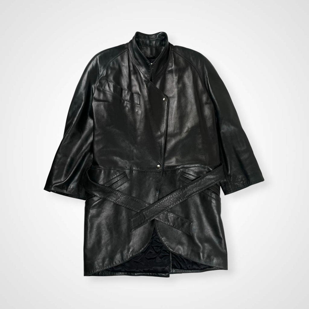 CLAUDE MONTANA クロードモンタナ / アーカイブレザーコート ブラック SIZE:36