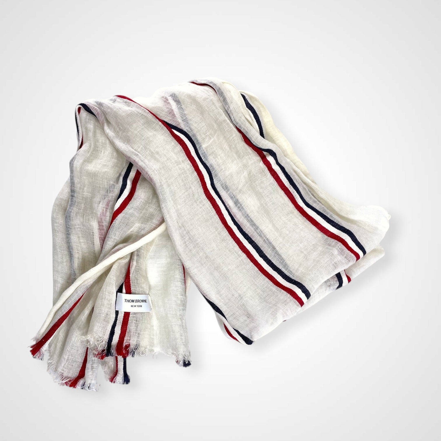 THOM BROWNE トムブラウン / トリコロールストール 参考定価：36,000程度 SIZE:180cm×65cm
