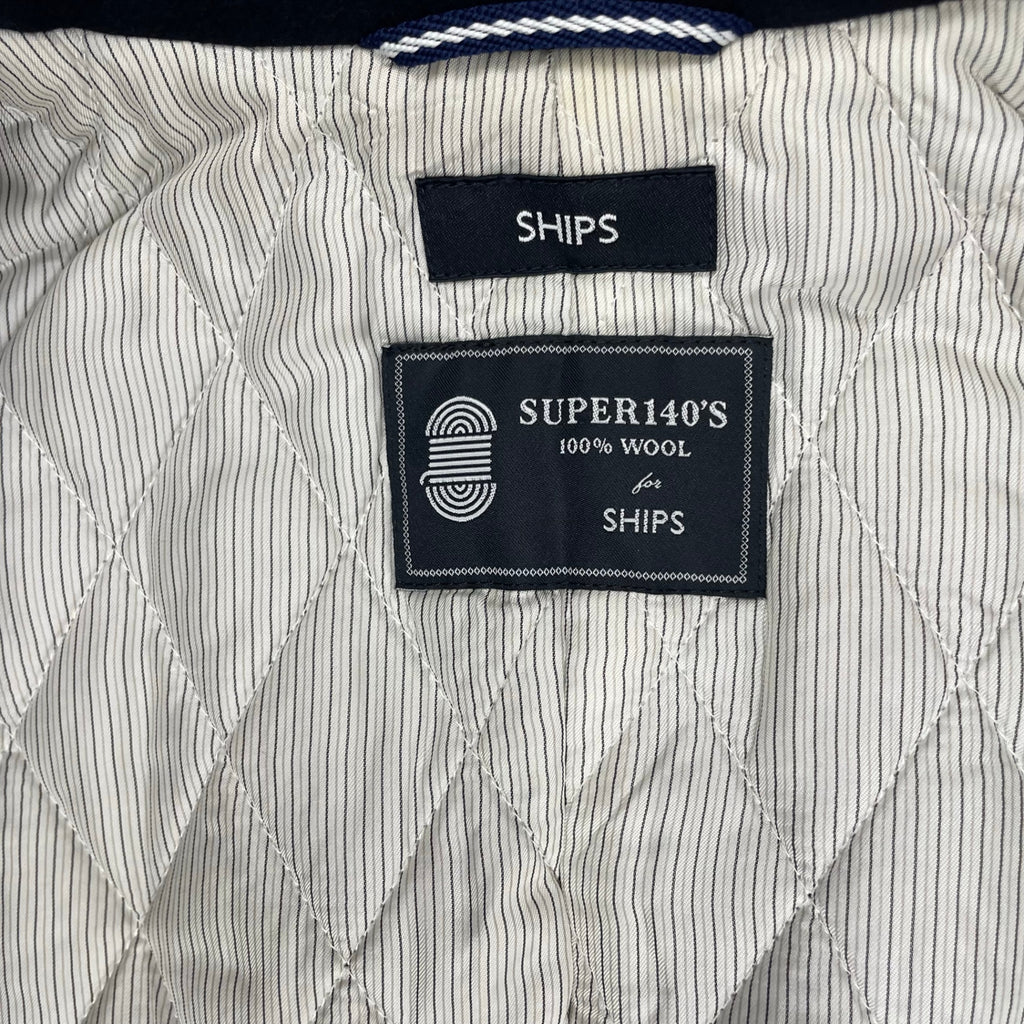 SHIPS シップス / SUPER140's Pコート ネイビー 参考定価：40,000程度 SIZE:S