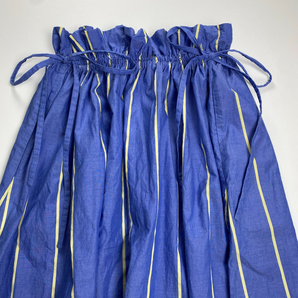 CristaSeya クリスタセヤ / Dopuble Coulisseスカート ストライプ ブルー 参考定価：64,880 SIZE:S