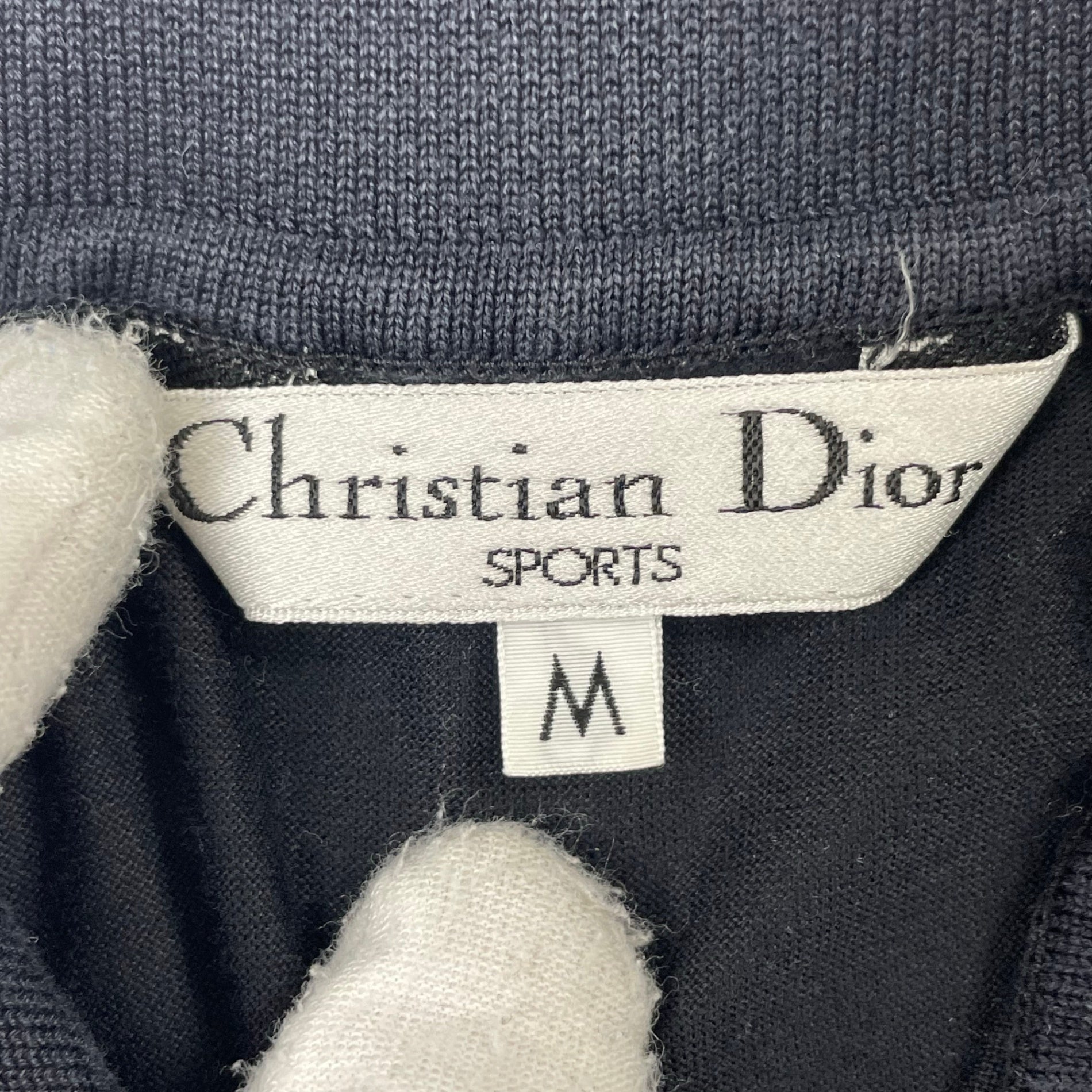 Christian Dior SPORTS / ヴィンテージ長袖ポロシャツ ブラック SIZE:M