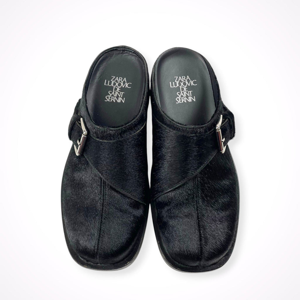 ZARA × LUDOVIC DE SAINT SERNIN / コラボ ハラコモンクサンダル SIZE:25.5cm