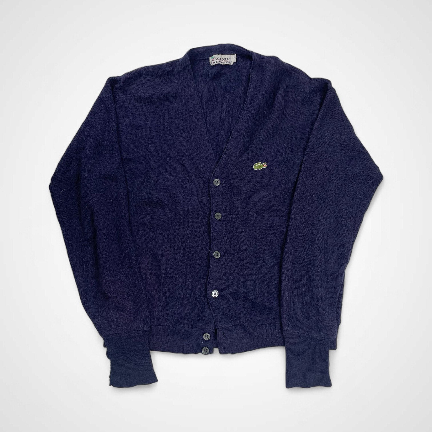 70s IZOD LACOSTE アイゾッド ラコステ / ヴィンテージ アクリルカーディガン 美品 SIZE:M