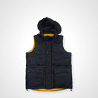 EMPORIO ARMANI JEANS エンポリオ アルマーニ ジーンズ / 2トーン ダックダウンベスト 迷彩柄 SIZE：S