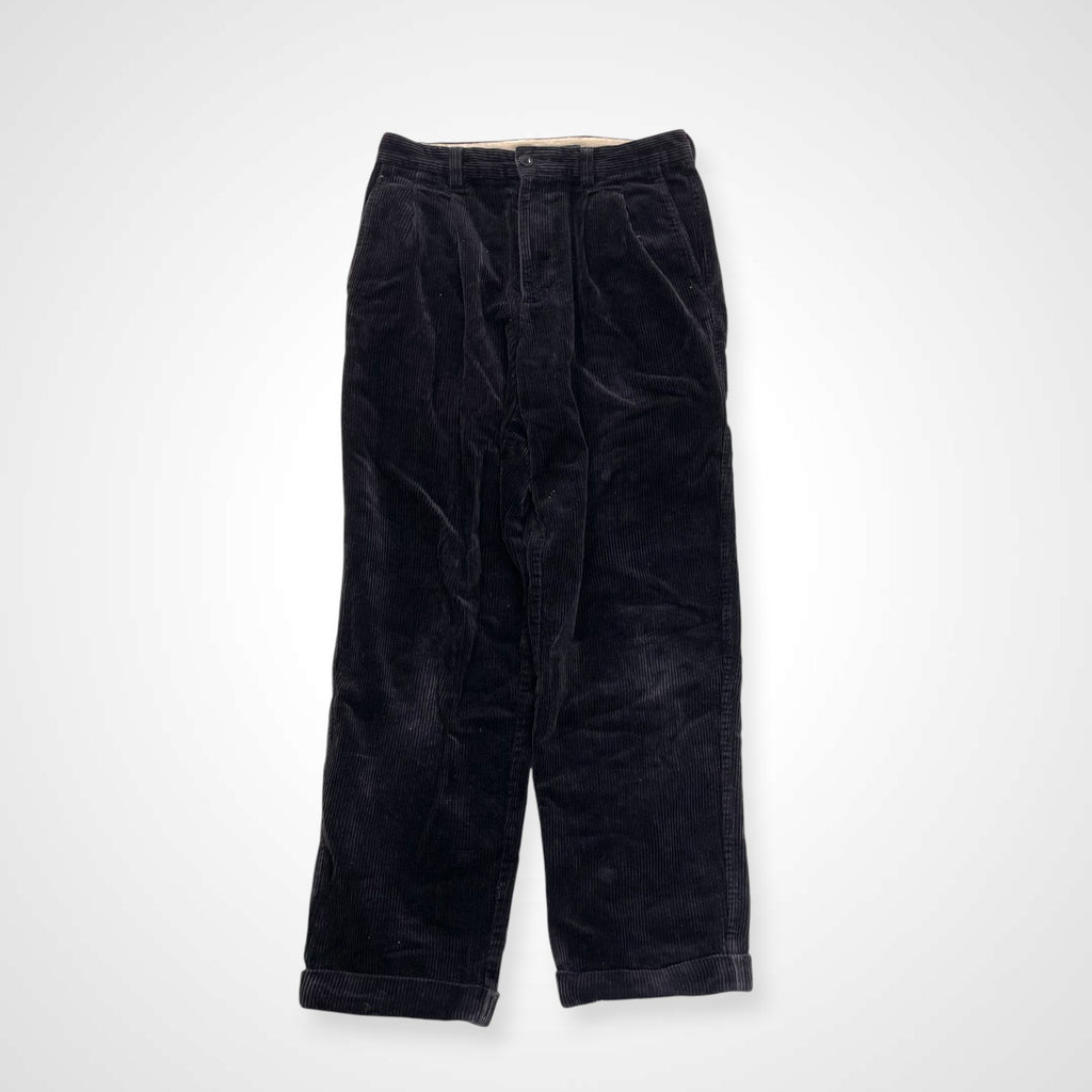 OLD GAP オールドギャップ / 00s 太畝コーデュロイ2タックワイドパンツ ブラック SIZE:31/32