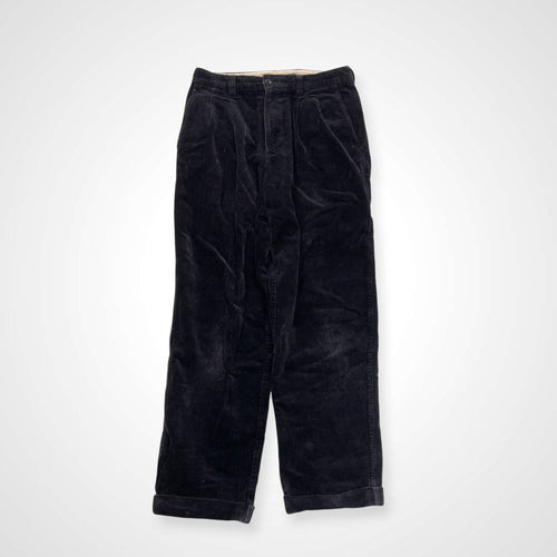 OLD GAP オールドギャップ / 00s 太畝コーデュロイ2タックワイドパンツ ブラック SIZE:31/32
