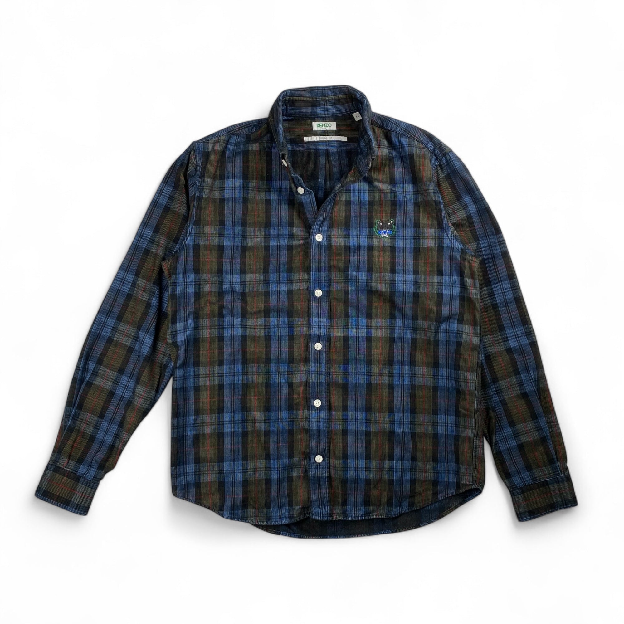 KENZO ケンゾー / タイガー刺繍 コーデュロイチェックシャツ SIZE：M