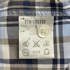 MARGARET HOWELL マーガレットハウエル / ポケット付 半袖チェックシャツ 参考定価：30,000程度 SIZE：S