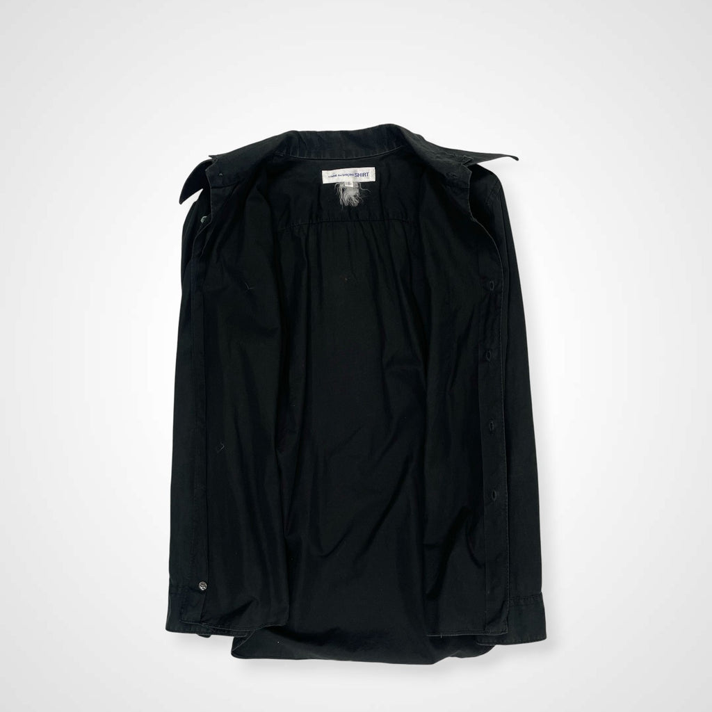 COMME des GARCONS SHIRT コムデギャルソン シャツ / デザインポインテッドカラーシャツ ブラック SIZE：S