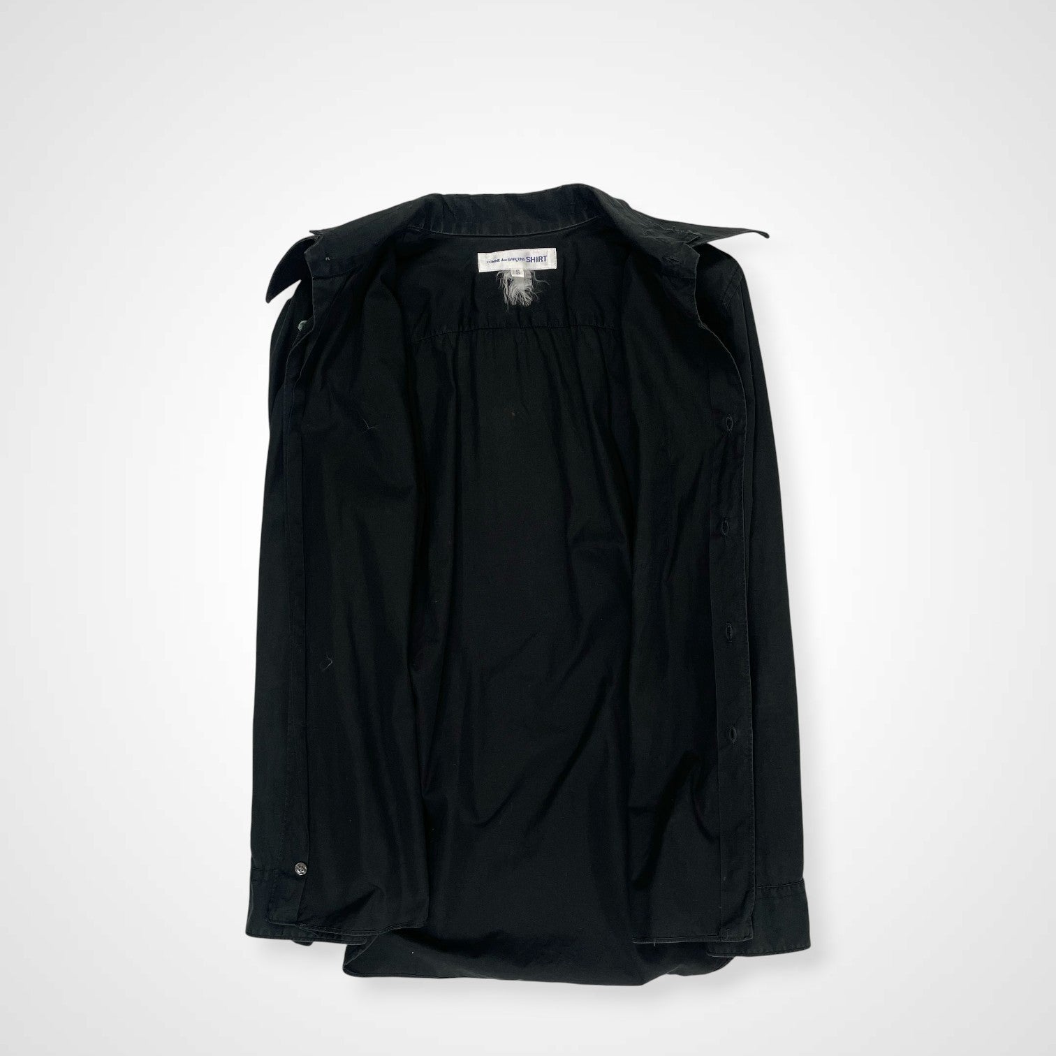 COMME des GARCONS SHIRT コムデギャルソン シャツ / デザインポインテッドカラーシャツ ブラック SIZE：S