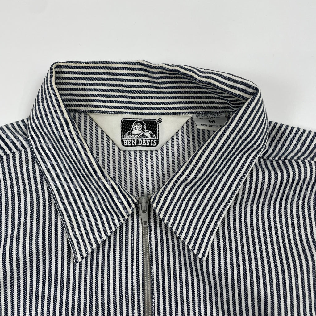 BEN DAVIS ベンデイビス / ハーフジップヒッコリーシャツジャケット 日本製 SIZE：M