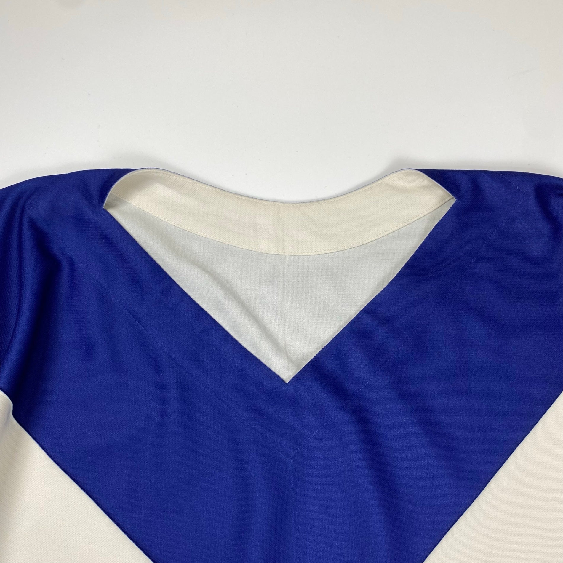 IM MEN アイムメン / GEOMETRY JERSEY STITCH 幾何学柄 カットソー Tシャツ ホワイト×ブルー SIZE:3