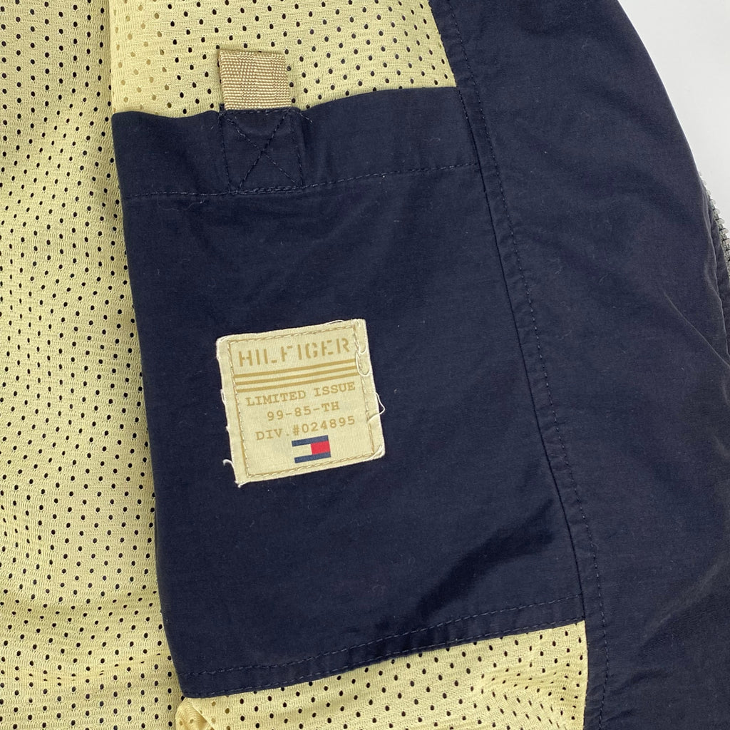 【LIMITTED ISSUE】 VINTAGE 90-00s TOMMY HILFIGER トミーヒルフィガー / COTTON NYLON TECH JACKET タクティカル ミリタリー フライトジャケット SIZE:L